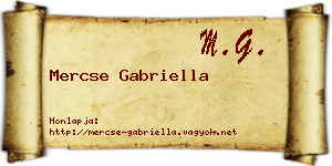 Mercse Gabriella névjegykártya